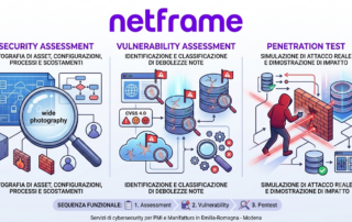 Analista di sicurezza al lavoro su mappe di rete e log durante una verifica dell'infrastruttura