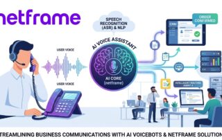 Persona in auto che parla al telefono in vivavoce vicino al cruscotto, con la strada sfocata oltre il parabrezza a suggerire il rumore di fondo